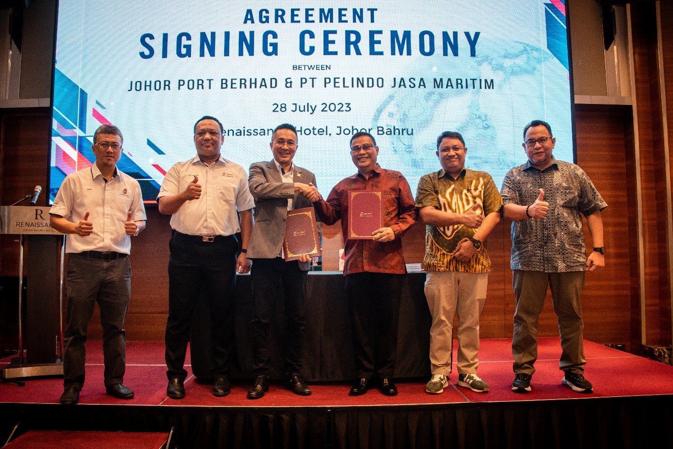 Agreement Signing ceremony between Johor Port Berhad and PT Pelindo Jasa Maritim